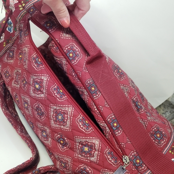 Americana by Sharif Large Quilted Drawstring Duffel Bag Travel Bag Backpack - Picture 5 of 12